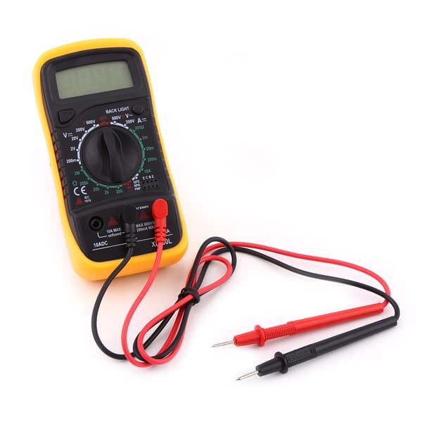 LCD digital multimeter - AC/DC voltmeter, modstand, strøm og ohm tester
