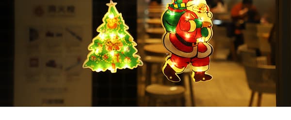 5-pack julbelysning för fönster, batteridriven jul