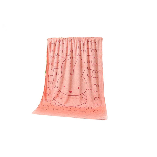 Mikrofiberbadehåndkle 70*140 Absorberende tegneserietrykt mykt vanlig preget badehåndkle for voksne (M Orang
