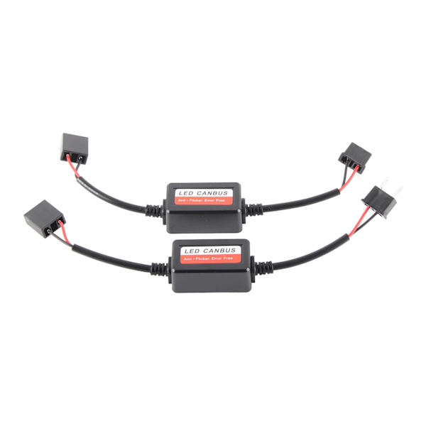 2 stk. H7 Bil LED-frontlysdekoder Radio Audio Anti-interferens Feilfjernerfilter