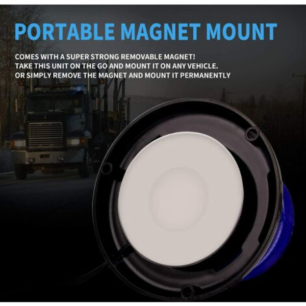 LED 12V trådløs strobelys Magnetisk blinkende nødsignallys