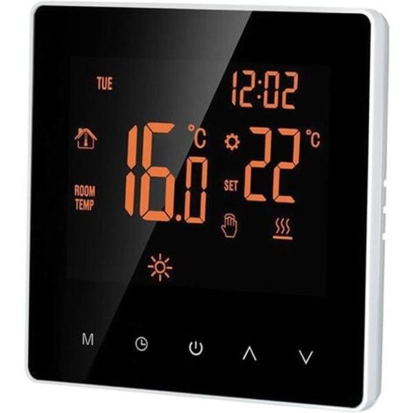 Smart termostat, elektrisk gulvvarmetermostat, 16A, WiFi，