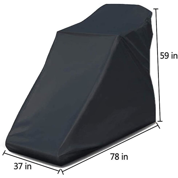 Icke-vikbar cover, skyddande cover för löpmaskiner med dragsko för inomhus och utomhus (svart, 78" X 37" X 59")