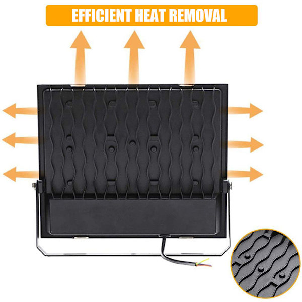 Økonomisk 100W 6500K 100W LED Project Floodlight er perfekt til have, garage, gård, indendørs og udendørs belysning, dekoration