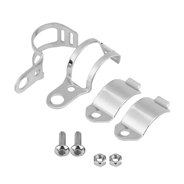 2st Motorcykel Blinkersfäste för 30-45mm Framgaffel Scooter Silver