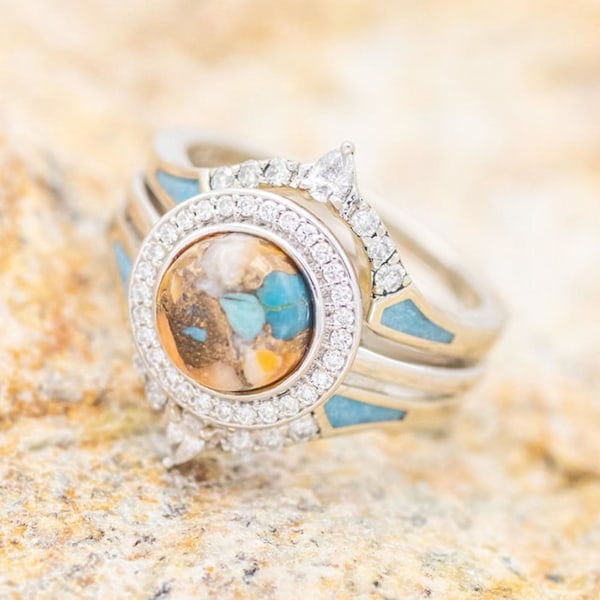 3st Kvinnor Ringar Geometriska Strass Smycken Bohemian Stapelbara Finger Ringar För Dating US 9