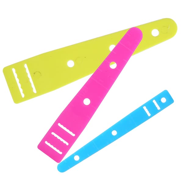 3 stk. Plastfargede trådere Flat Easy Pull Band DIY Syverktøy Klesstilbehør