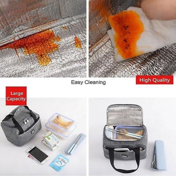 Bärbar matsäck Ny thermal matlåda Tote Cooler Bento Container förvaringspåsar