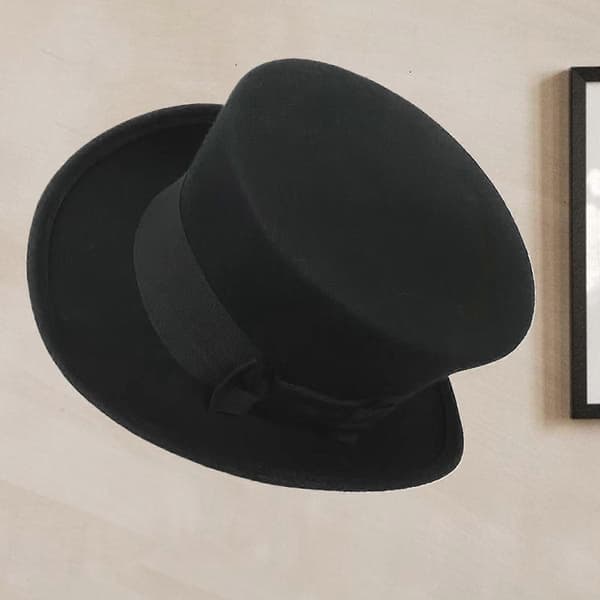 Multifunktionel behagelig hat smuk solcreme hat elegant moderigtig hat til stilfuldt festlook sort