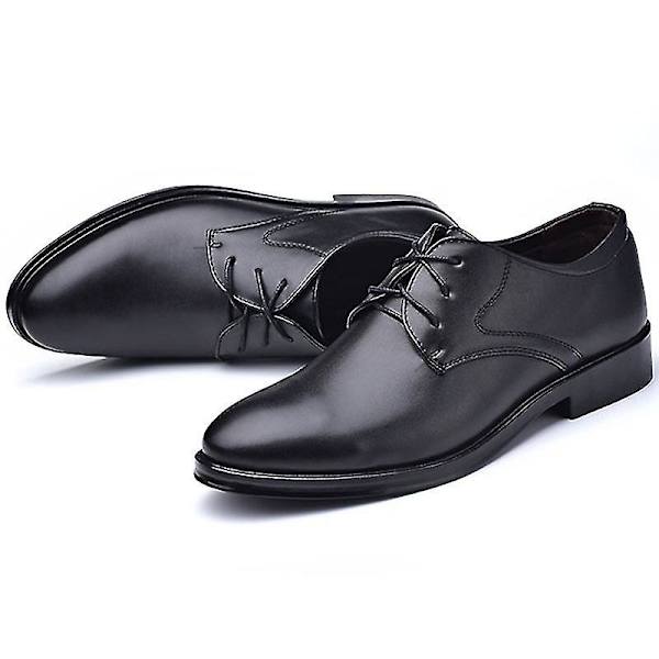Män konstläder Smarta formella bröllopskontorsskor Black 44