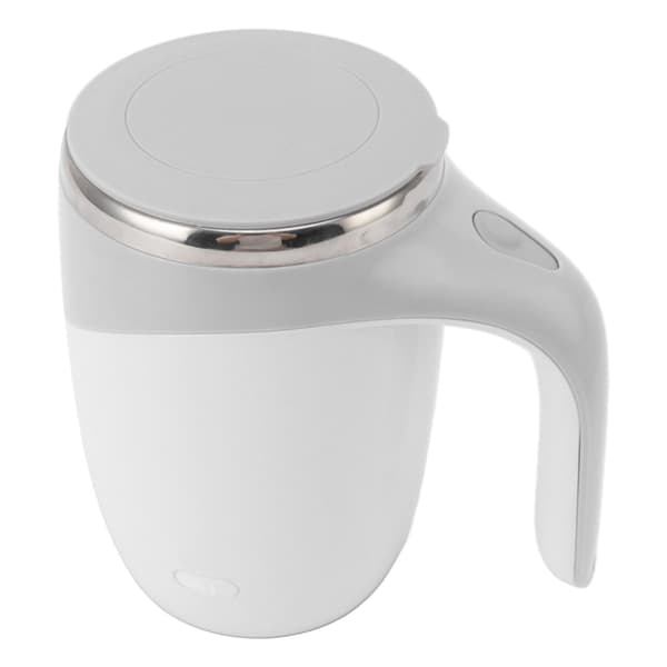 Automatisk Magnetisk Omrörande Kaffemugg Batteridriven Självomrörande Kopp Rostfritt Stål Foder Vit