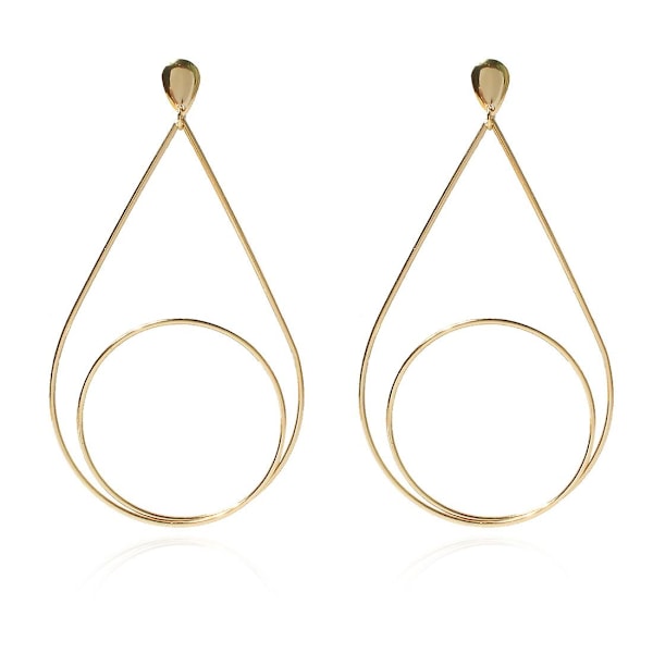 Ørepynt Vintage vanndråper Stud Mote smykker B2245 gold color