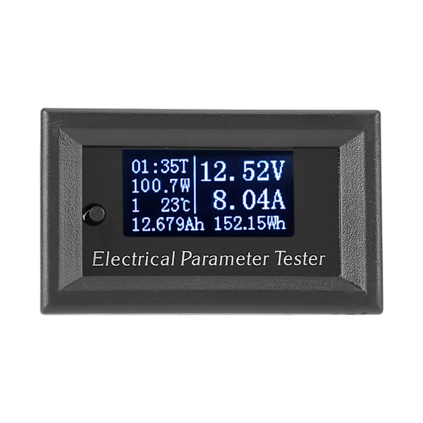 7 i 1 OLED elmätare - spänning, ampere, ström, effekt, energitestare (33V/10A, vit)