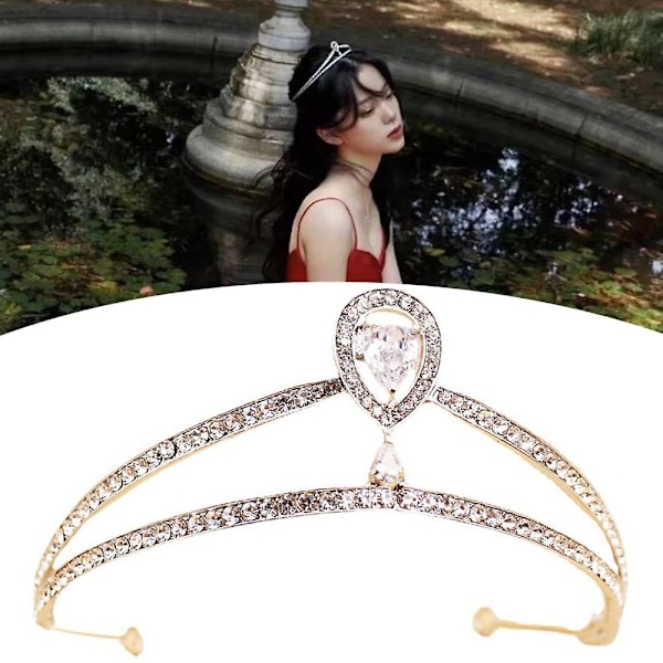 Zircon Brudekrone Bryllup Tiara Legering Rhinestone Daily Shooting Hårtilbehør