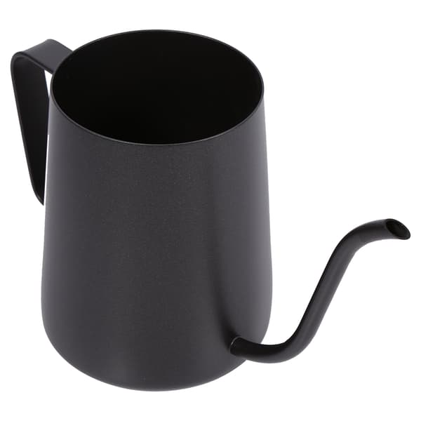 Sort rustfrit stål Gooseneck Hæld Over Kaffekedel 350 ml