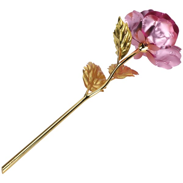 Guldros Alla Hjärtans Dag-present Evigt Ljus Rosa Bröllopsdekor för Flickvänner Fruar