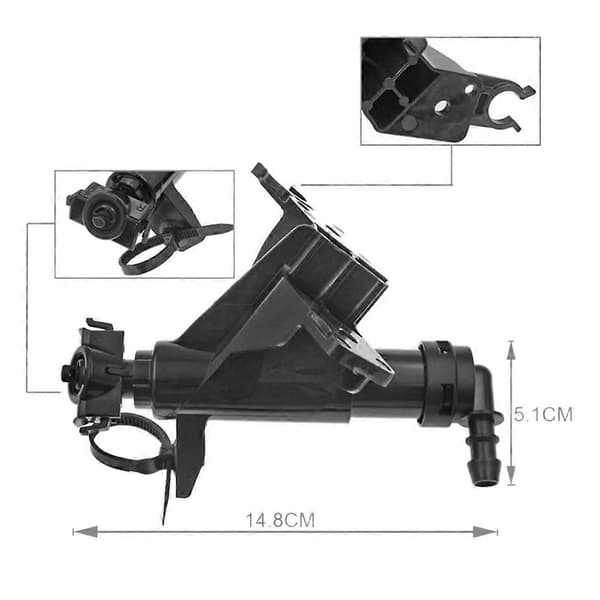 1 par frontlysspylerdyser 98671-A2700 98672-A2700 for Ceed 12-17 Bilfrontlysrenser W Black