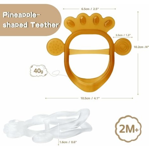 Baby hammaslelu, Amber & Transparent hammasrenkaat 2 kpl