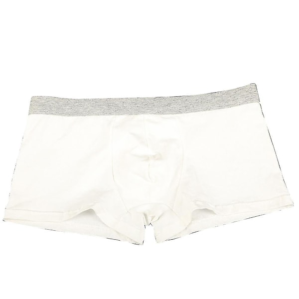 Herre åndbare Trunks Boxer Briefs Shorts Undertøj White XL