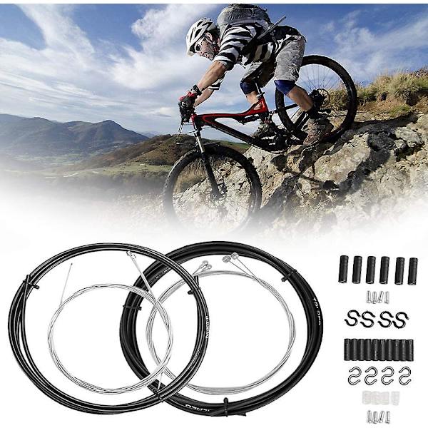 Cykelbromskablar och växellåda Universal Cykel Gear Kabel Bromsvajer Fram Bak Cykel Med Kabellås Set För Road Bike Mtb Bike