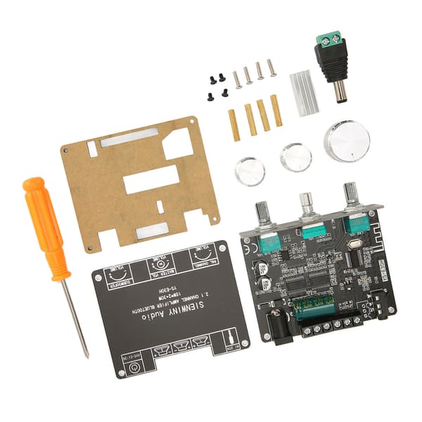 Bluetooth 5.1 2.1-kanals HiFi-effektforsterkermodul DC 9-24V Knappejustering Lydkort
