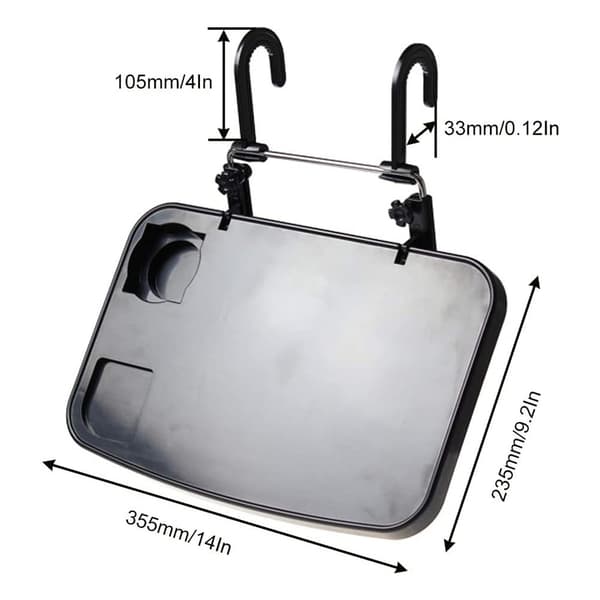Multifunksjonell bil-PC-pult Sammenleggbar laptopholder Mat- og drikkebord Koppholder