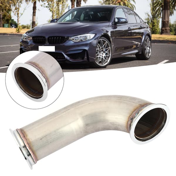 Universal 3 tommer 90 graders V-bånds klampe rør kort ben rustfrit stål downpipe
