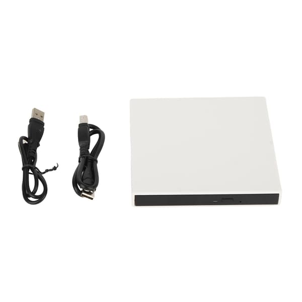 Ultratunn USB 2.0 Extern DVD CD-brännare för Laptop Desktop PC Vit