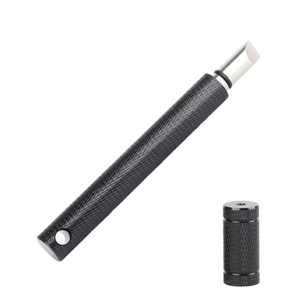 Golf Groove Sharpener i rustfrit stål, 11 cm længde, sort