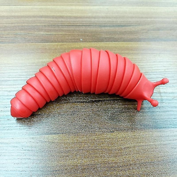 2022 Ny Fidget Toy Slug Artikulert fleksibel 3d Slug Fidget Toy Red