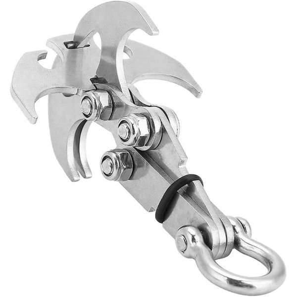 Gravity gripkrok, klätterkrok, rostfritt stål klättergripkrok Multi tyngdkraftskrok hopfällbar kloklättring Emergency Survival Tool för O