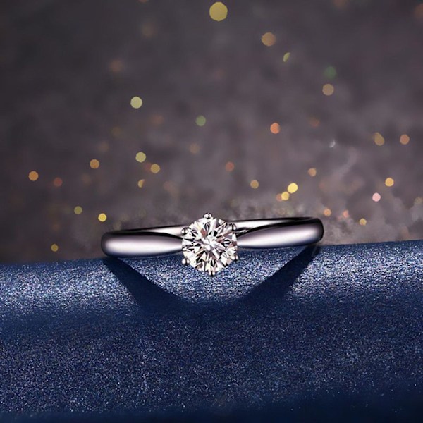 Ring Sexklor Elegant legering Cubic Zirconia Ring för fest Rose Gold US 5
