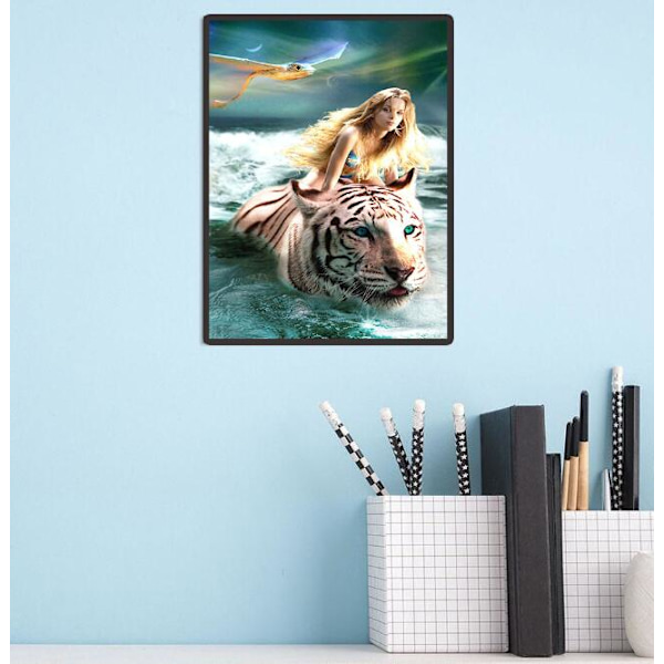 Tiger beauty diamond painting (30x40 fulla diamanter)