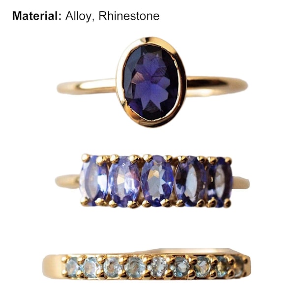 3st Kvinnor Ringar Iögonfallande Kreativ Form Legering Fashionabla Kvinnor Ring Bröllopsband För Dejting US 6