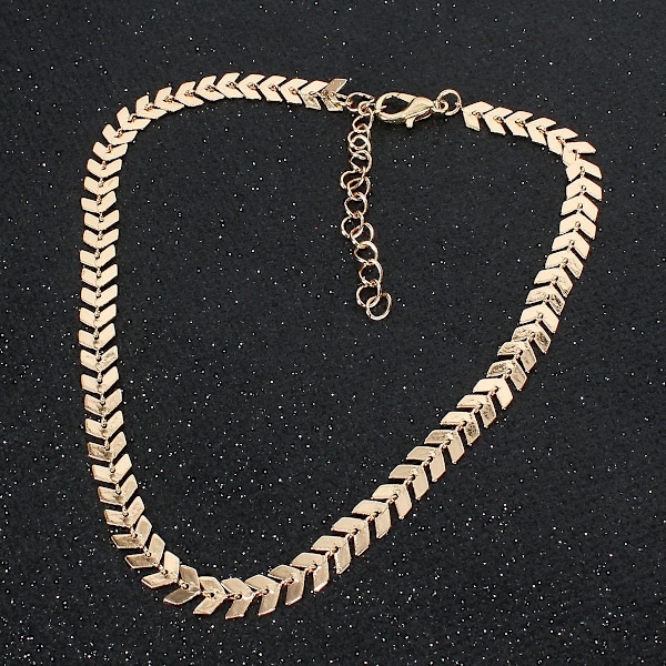 Halskjede Fish Bone Choker Motesmykker B1636