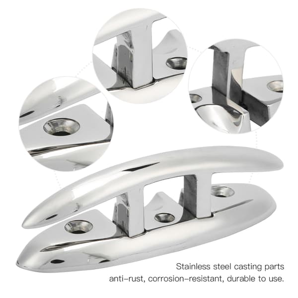 5-tommers Flip-Up Foldbar Dock Klampe - 316 Rustfrit Stål Marine Hardware til Både og Yachts
