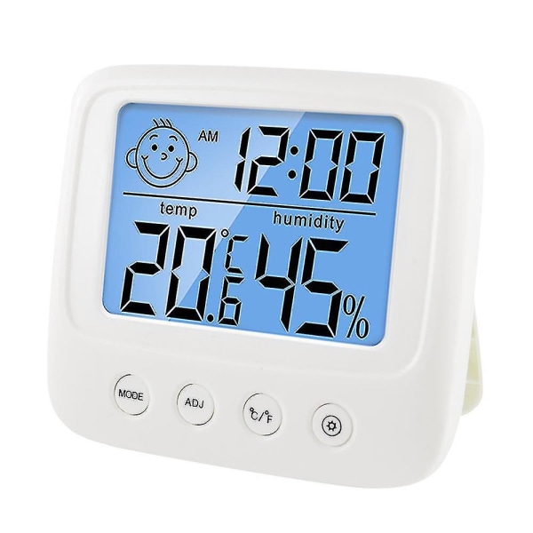 Digital LCD inomhus Bekväm temperatursensor Fuktighetsmätare Termometer Hygrometermätare E0828A