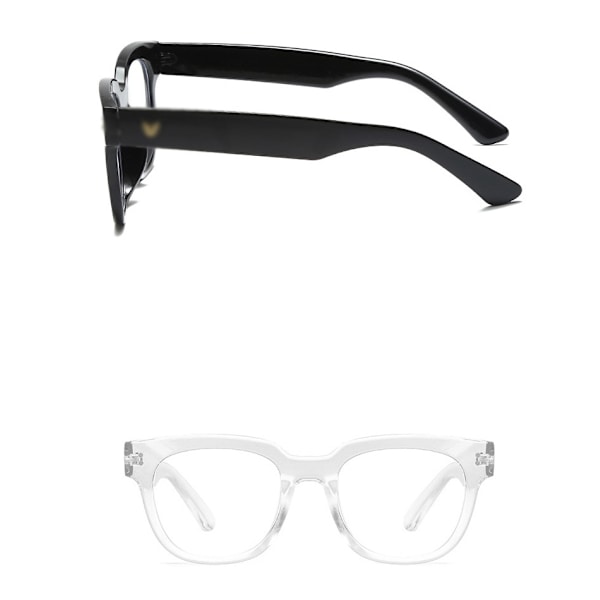 Rough Frame lasit Vintage Myopic Glasses Frame Anti Blue Light lasit (vaaleanharmaa)