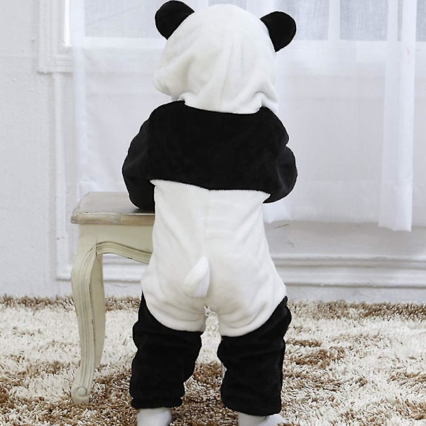 Baby Dinosaur Kostume Børne Sød Hættetrøje Jumpsuit Halloween Panda 18-24 Months