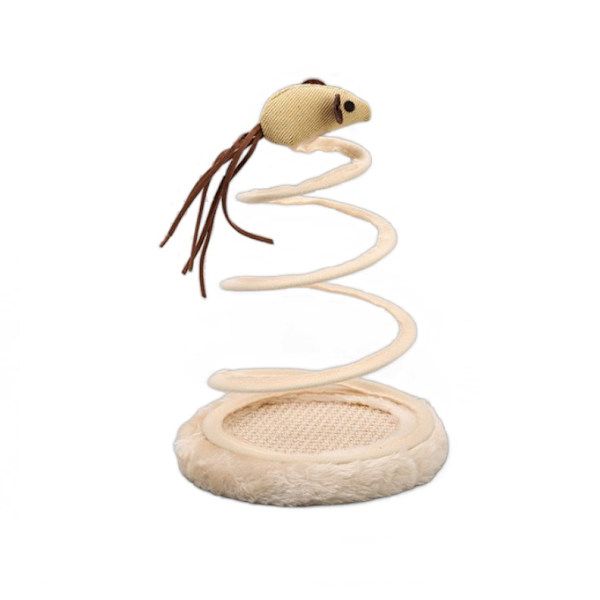 Kissan pehmolelu kierretyllä jousipannulla Burlap mouse