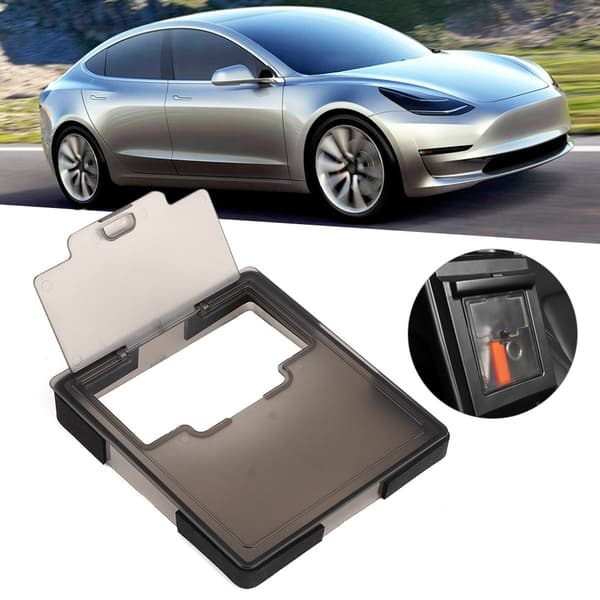 Tesla Model 3 2017 2019 Bil Interiør Gjennomsiktig Armlene Oppbevaringsboks Brett