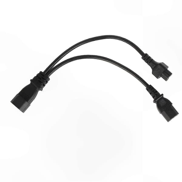 Strømkabel Splitter IEC C14 Han til C13 og C5 Hun Adapter 10A 250V Y-Split Kabel