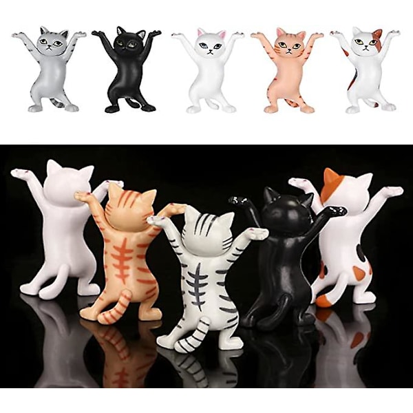 5 stykker Dancing Cat Pen Holder Funny Doll