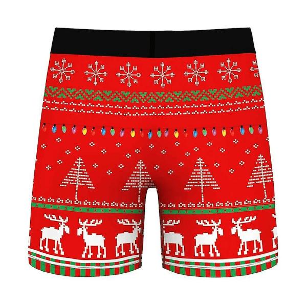 Christmas Boxers Briefs Mænd Xmas Undertøj Underbukser E L