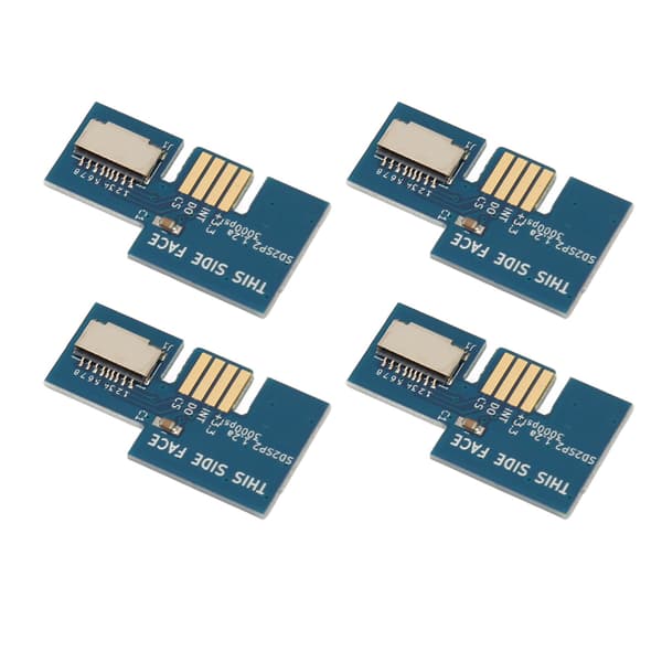 Konsol Micro SD-kortadapter Minnesläsare för GameCube SD2SP2 SDLoad SDL 4st Blå
