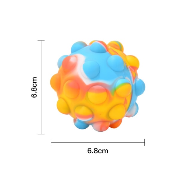 3D Dekompression Bubble Toy Pop Bubble Fingertop Toy Squeeze Ball Toy (2 STK Grön Vit Gul Färg