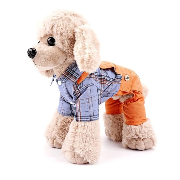 Kæledyrstøj Forårstøj Plaidskjorte Hundeseler Firebenstøj