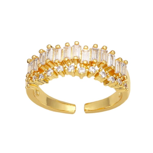 Ring Vintage Zircon Irregular Fashion Jewelry Ac8891 Green