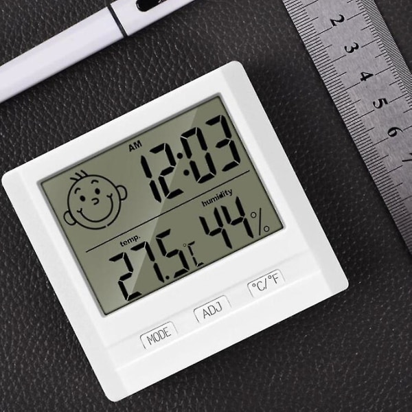 Digitalt termometer Hygrometer Indendørs temperatur Luftfugtighed Udendørs temperaturmåling til hjemmekontor (uden batteri)