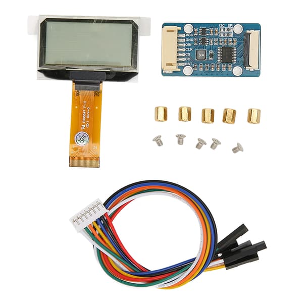 1,51 tum 128x64 SPI I2C-gränssnitt Full View Transparent Blue Screen-modul för Raspberry Pi